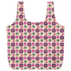 Cute Floral Pattern Full Print Recycle Bag (xl) by GardenOfOphir