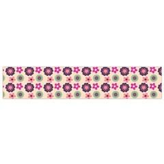 Cute Floral Pattern Small Premium Plush Fleece Scarf by GardenOfOphir