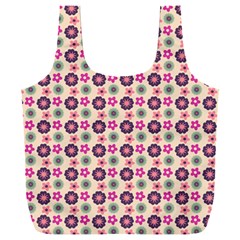 Cute Floral Pattern Full Print Recycle Bag (xxl) by GardenOfOphir