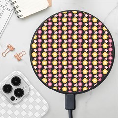 Cute Floral Pattern Wireless Fast Charger(black) by GardenOfOphir