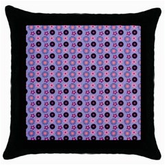 Cute Floral Pattern Throw Pillow Case (black) by GardenOfOphir