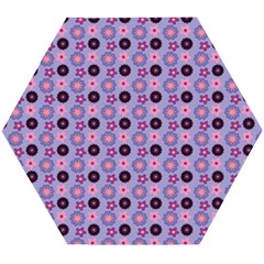 Cute Floral Pattern Wooden Puzzle Hexagon by GardenOfOphir