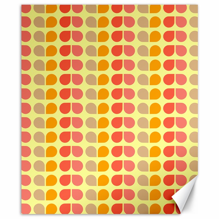 Colorful Leaf Pattern Canvas 8  x 10 