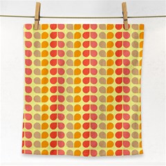 Colorful Leaf Pattern Face Towel by GardenOfOphir