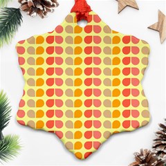 Colorful Leaf Pattern Ornament (snowflake) by GardenOfOphir