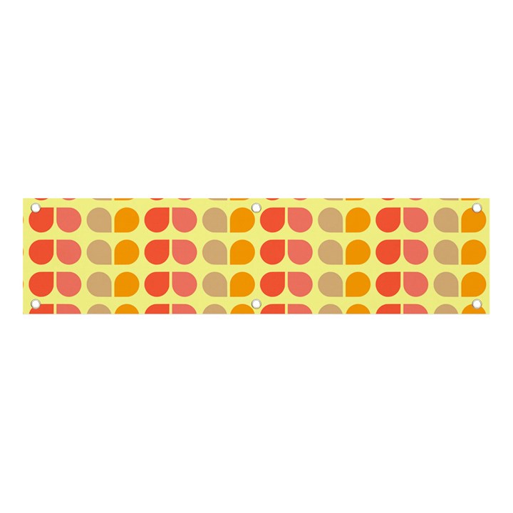 Colorful Leaf Pattern Banner and Sign 4  x 1 