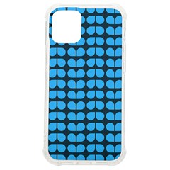 Blue Gray Leaf Pattern Iphone 12 Mini Tpu Uv Print Case	