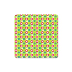 Cute Floral Pattern Square Magnet by GardenOfOphir