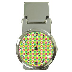 Cute Floral Pattern Money Clip Watches by GardenOfOphir