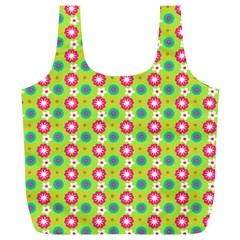 Cute Floral Pattern Full Print Recycle Bag (XL)