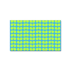 Blue Lime Leaf Pattern Sticker Rectangular (10 Pack) by GardenOfOphir