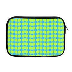 Blue Lime Leaf Pattern Apple Macbook Pro 17  Zipper Case by GardenOfOphir