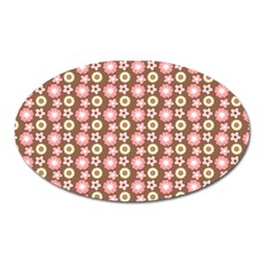 Cute Floral Pattern Oval Magnet by GardenOfOphir