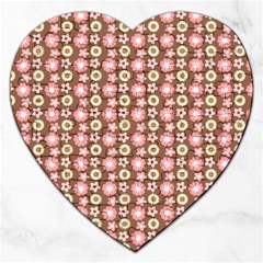 Cute Floral Pattern Jigsaw Puzzle (heart) by GardenOfOphir