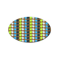 Colorful Leaf Pattern Sticker Oval (10 Pack) by GardenOfOphir