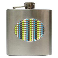 Colorful Leaf Pattern Hip Flask (6 Oz) by GardenOfOphir