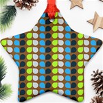 Colorful Leaf Pattern Star Ornament (Two Sides) Front