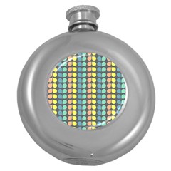 Colorful Leaf Pattern Round Hip Flask (5 Oz) by GardenOfOphir