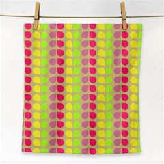 Colorful Leaf Pattern Face Towel by GardenOfOphir