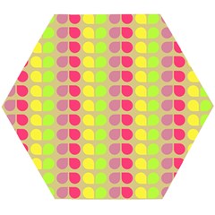 Colorful Leaf Pattern Wooden Puzzle Hexagon by GardenOfOphir