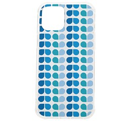 Blue Green Leaf Pattern Iphone 12 Pro Max Tpu Uv Print Case by GardenOfOphir