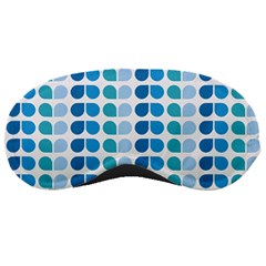 Blue Green Leaf Pattern Sleeping Mask by GardenOfOphir