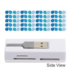 Blue Green Leaf Pattern Memory Card Reader (stick) by GardenOfOphir