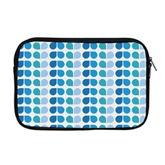 Blue Green Leaf Pattern Apple Macbook Pro 17  Zipper Case by GardenOfOphir