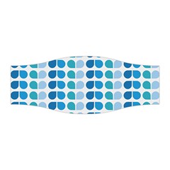 Blue Green Leaf Pattern Stretchable Headband by GardenOfOphir