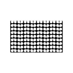 Black And White Leaf Pattern Sticker (rectangular) by GardenOfOphir