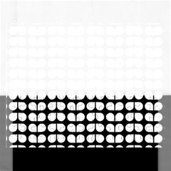 Black And White Leaf Pattern Rectangular Jigsaw Puzzl by GardenOfOphir