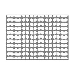 Gray And White Leaf Pattern Sticker A4 (10 Pack) by GardenOfOphir