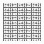 Gray And White Leaf Pattern Medium Glasses Cloth Front