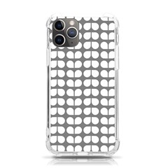 Gray And White Leaf Pattern Iphone 11 Pro 5 8 Inch Tpu Uv Print Case by GardenOfOphir