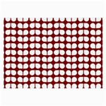 Red And White Leaf Pattern Large Glasses Cloth Front