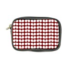 Red And White Leaf Pattern Coin Purse Front