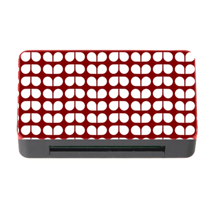 Red And White Leaf Pattern Memory Card Reader with CF