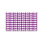 Purple And White Leaf Pattern Sticker (Rectangular) Front