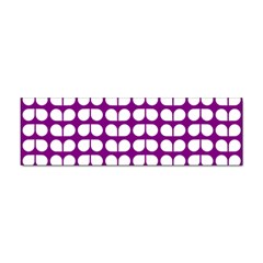 Purple And White Leaf Pattern Sticker (bumper) by GardenOfOphir