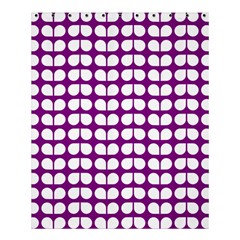 Purple And White Leaf Pattern Shower Curtain 60  X 72  (medium)  by GardenOfOphir