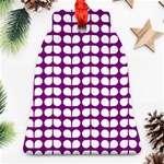 Purple And White Leaf Pattern Ornament (Bell) Front