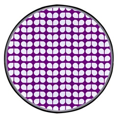 Purple And White Leaf Pattern Wireless Fast Charger(black) by GardenOfOphir