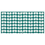 Teal And White Leaf Pattern Banner and Sign 4  x 2  Front