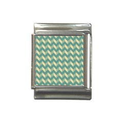 Modern Retro Chevron Patchwork Pattern Italian Charm (13mm) by GardenOfOphir