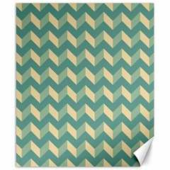 Modern Retro Chevron Patchwork Pattern Canvas 8  X 10  by GardenOfOphir