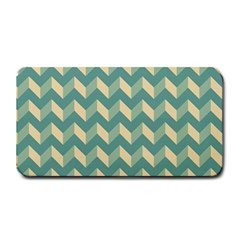 Modern Retro Chevron Patchwork Pattern Medium Bar Mat by GardenOfOphir