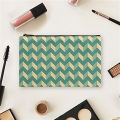 Modern Retro Chevron Patchwork Pattern Cosmetic Bag (medium) by GardenOfOphir