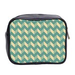 Modern Retro Chevron Patchwork Pattern Mini Toiletries Bag (Two Sides) Back