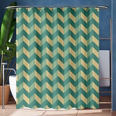 Modern Retro Chevron Patchwork Pattern Shower Curtain 60  X 72  (medium)  by GardenOfOphir