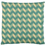 Modern Retro Chevron Patchwork Pattern Large Cushion Case (Two Sides) Front